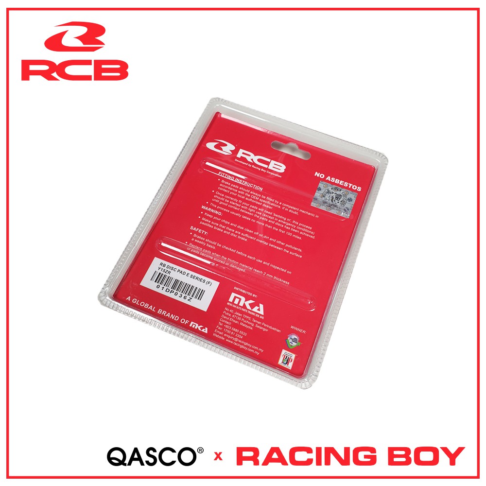 Má phanh (bố thắng) trước EXCITER 150 - 155 / SIRIUS FI / NVX / NMX / ACRUZO / LUVIAS FI / YB125SP (RCB – Racing Boy)