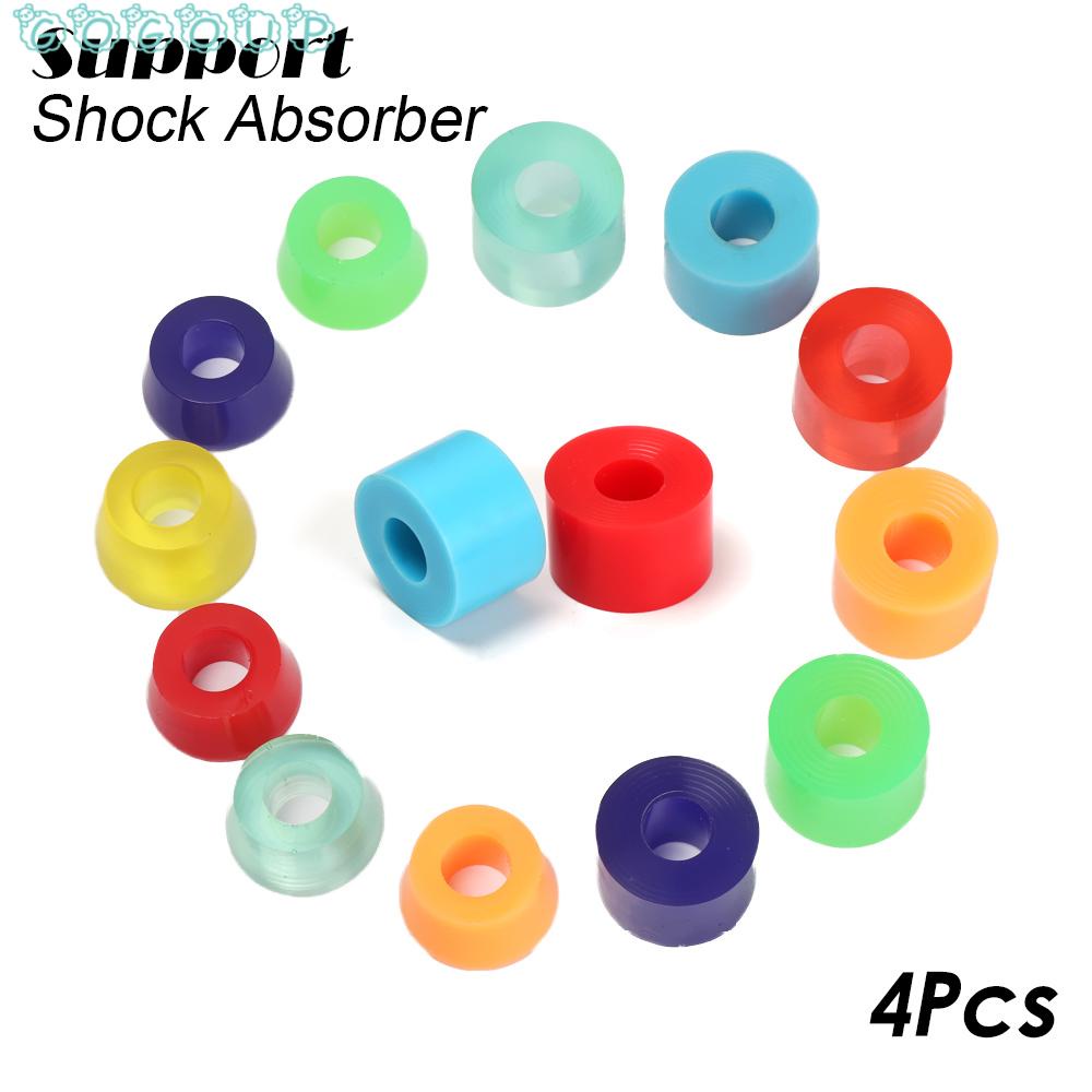 Set 4 bánh xe ống lót trượt ván trượt PU 11 màu chống sốc 24*11/ 16mm chất lượng cao