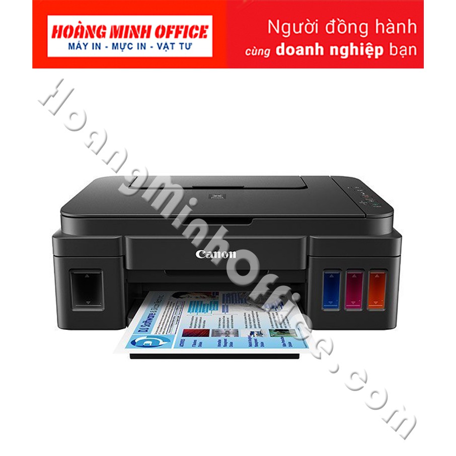Máy in phun màu đa năng Canon Pixma G3000 (In/ Scan/ Copy + WiFi) - Hàng Chính Hãng