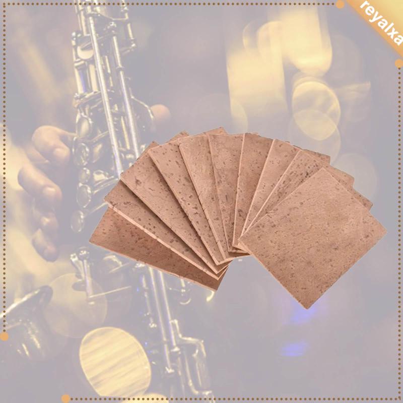 Bộ 10 Tấm Gỗ Bần Dần Dày 2mm Thay Thế Cho Kèn Saxophone