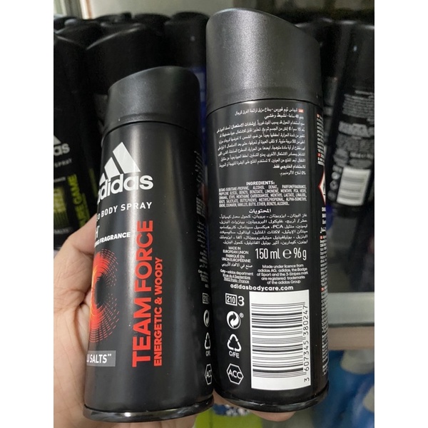 Combo 2 chai xịt khử mùi Adidas Team Force 150ml