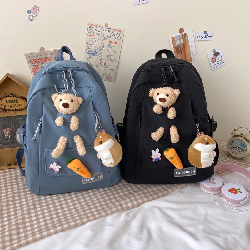 Balo Đi Học Họa Tiết Vui Nhộn Dễ Thương Phong Cách Nhật Bản Cho Nữ