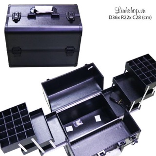 Cốp đựng đồ trang điểm chuyên nghiệp cao cấp màu đen