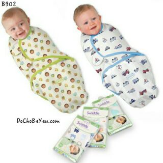 Khăn quấn bé sơ sinh hình kén mùa hè Swaddle Me, Ủ kén Cotton, chăn quấn bé