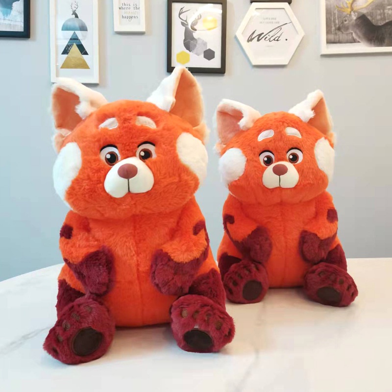 Đồ chơi nhồi bông Hình Gấu Trúc Disney Màu Đỏ Dễ Thương 40cm