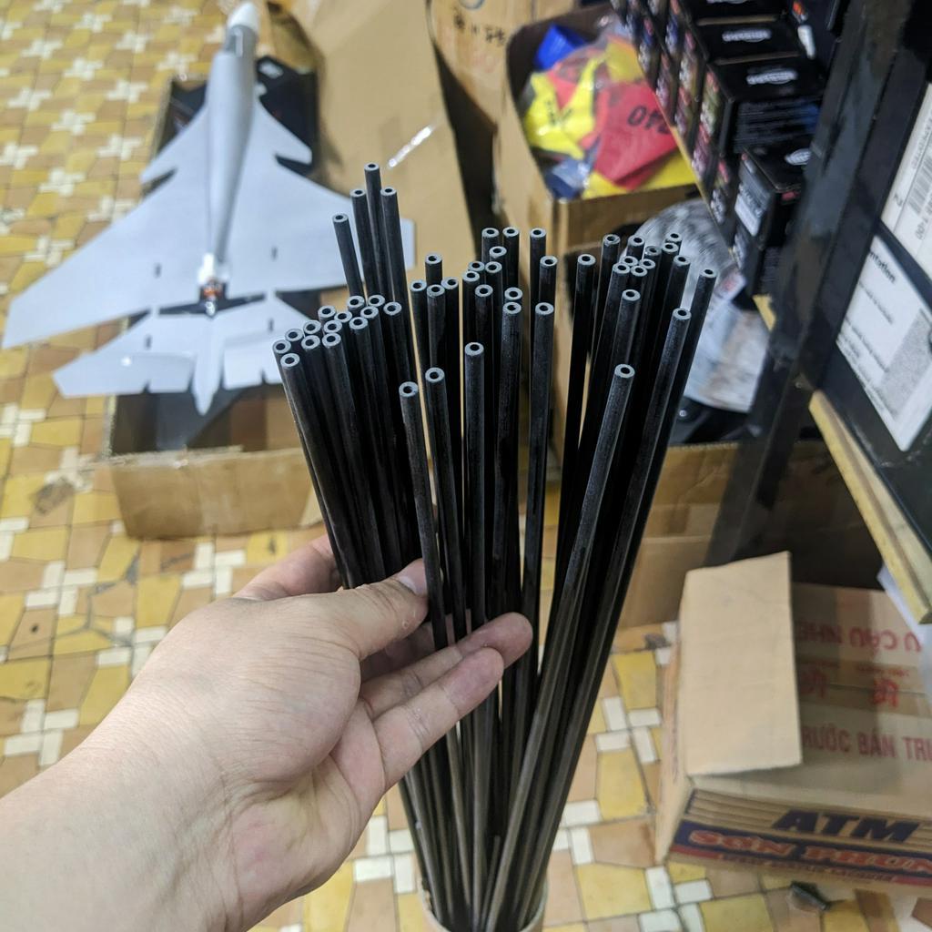 Thanh carbon 3mm, 5mm dùng gia cố cánh máy bay rc Su27, F22