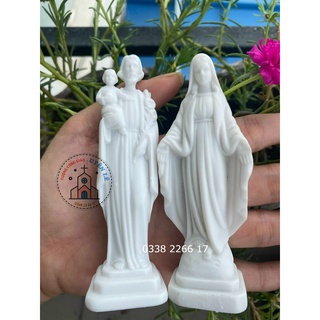 Tượng công giáo Tượng Thánh Giuse và Mẹ Maria 10cm trắng