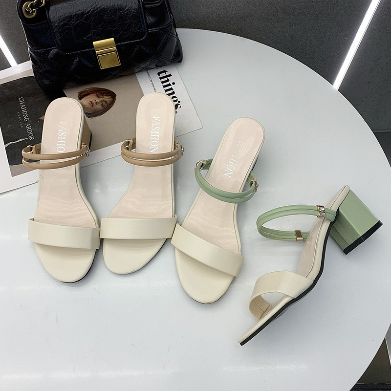 Giày sandal IELGY hai cách mang phong cách cổ điển cho nữ