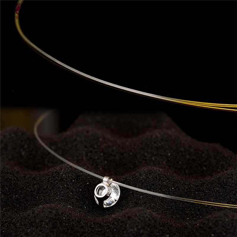 Dây Chuyền Mặt Đính Đá Zircon Đơn Giản Cho Nữ