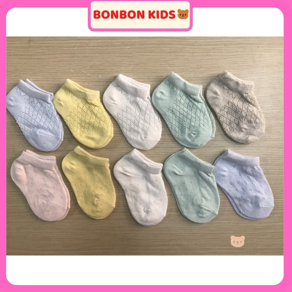 Set 5 Đôi Tất Lưới Xuất Hàn Cho Bé Trai, Bé Gái ( 3 tháng- 2tuổi)  BONBON KIDS