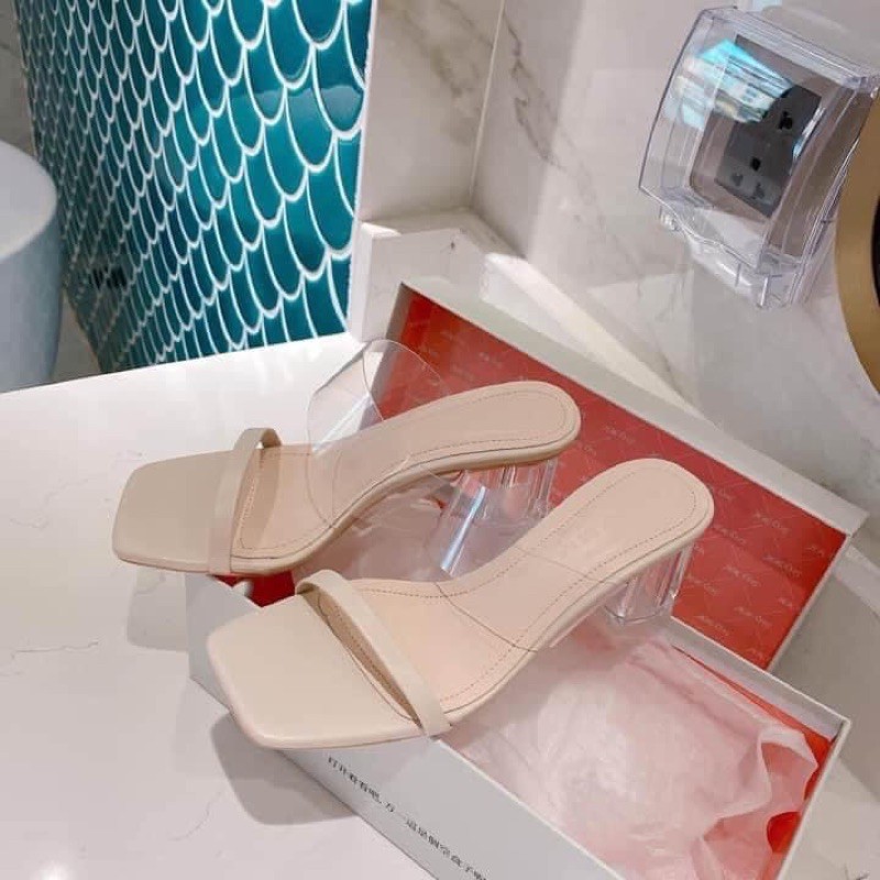 guốc trong 1 quai da mảnh gót trong