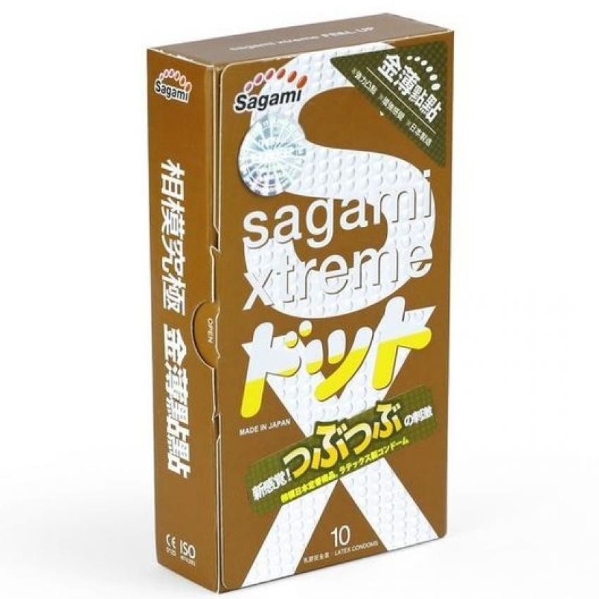 Bao cao su Gân Gai vòng thắt Siêu mỏng Sagami Xtreme Feel Up 10 bao Nhật Bản