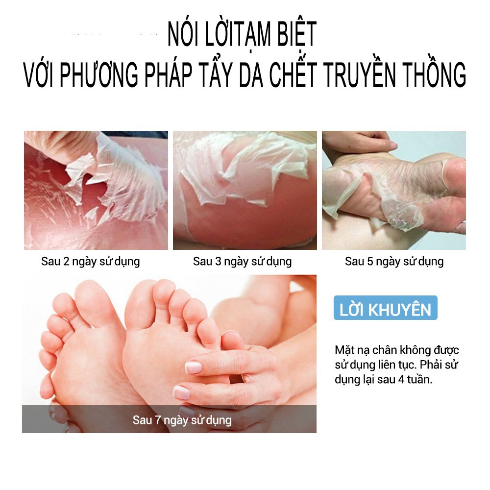 Cặp mặt nạ chân lột da chết hiệu quả từ 2-7 ngày,tẩy tế bào da chết cho chân giúp chân mịn màng nội địa trung