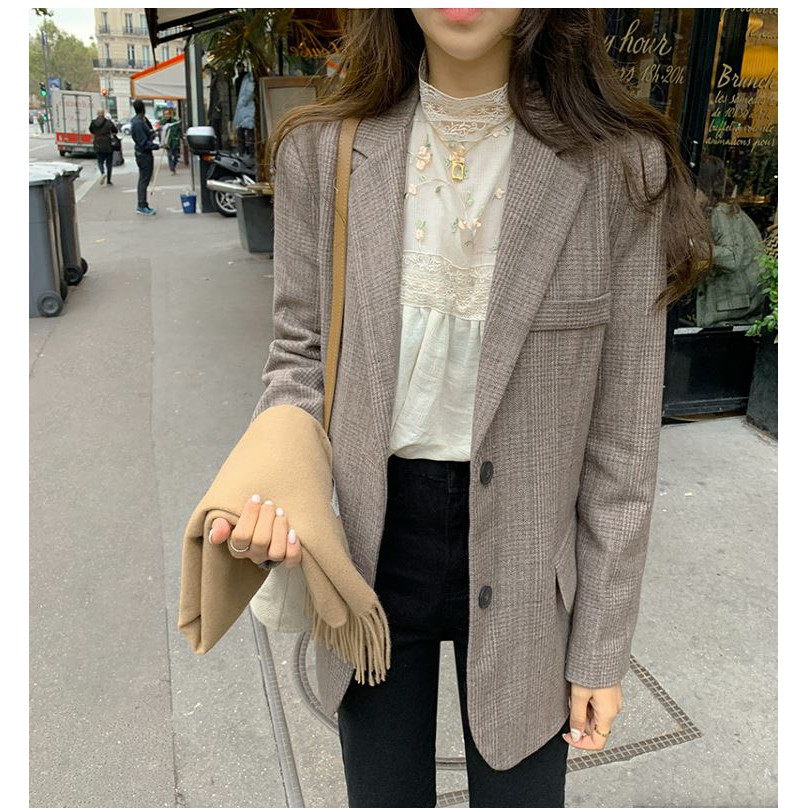 Áo sơ mi nữ dai tay syte Hàn Quốc - áo sơ mi kiểu dài tay thêu hoa nhỏ - SM001 | BigBuy360 - bigbuy360.vn