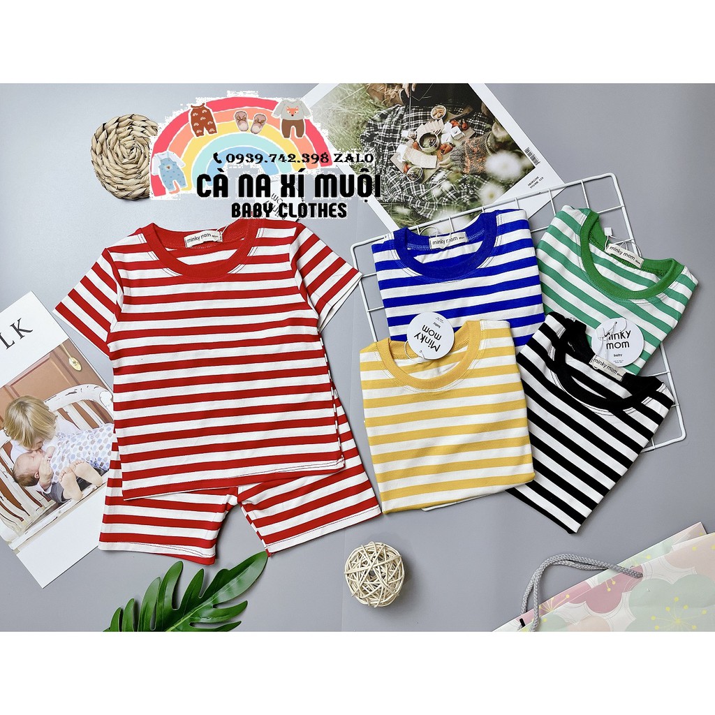 Bộ Minky Mom FULLSIZE(80-150)8-24KGFREE SHIP  [XEM TRƯỚC KHI THANH TOÁN]Hàng Chuẩn Thun Lạnh Cho Bé Trai Bé Gái