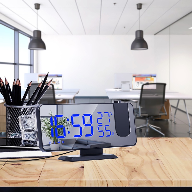 Máy Chiếu Nhiệt Độ / Độ Ẩm / Đài FM Có Đèn LED Nền