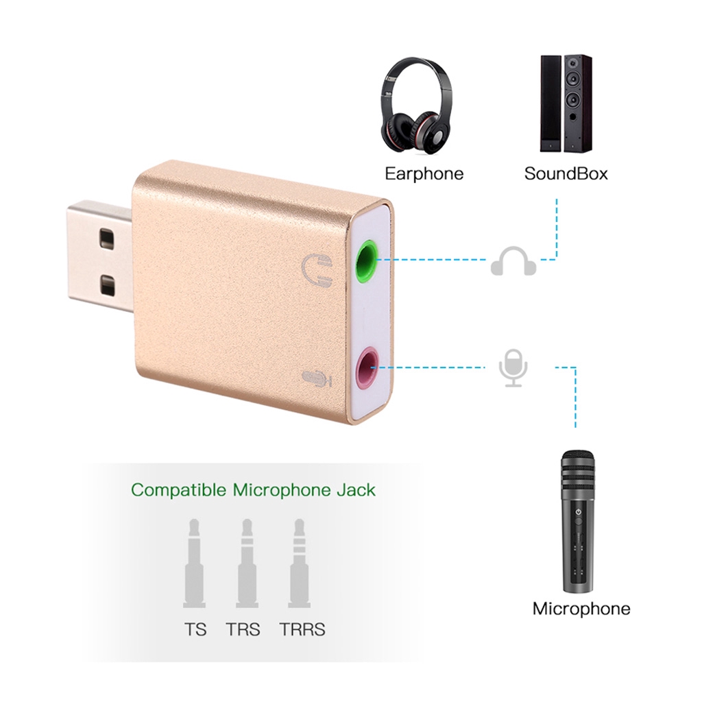 Usb Chuyển Đổi Âm Thanh Từ Usb Sang Jack 3.5mm