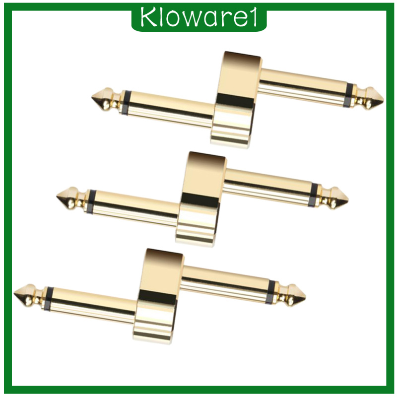 [KLOWARE1]3 Pack Guitar Effect Pedal Coupler 1/4\" inch Connector Z Type Patch Adapter