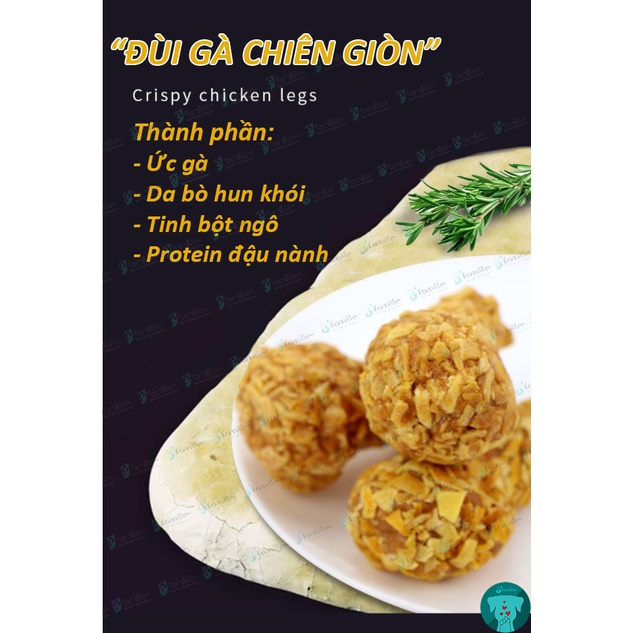 [1 CHIẾC X 25G]Đồ Ăn Vặt Chó Mèo, Gà Rán &quot;KFC&quot; JFamille, Dai Ngon Phù Hợp Mọi Lứa Tuổi, Protein Từ Đậu Nành. JF140