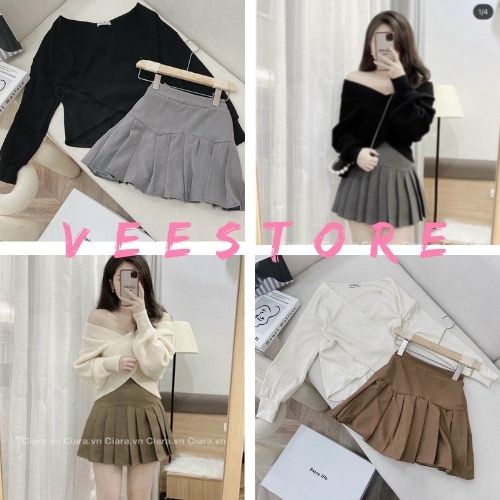 Áo kiểu nữ trễ vai vạt chéo bánh bèo ulzzang/ Áo croptop hai màu dễ phối đồ dáng ôm body_veestore