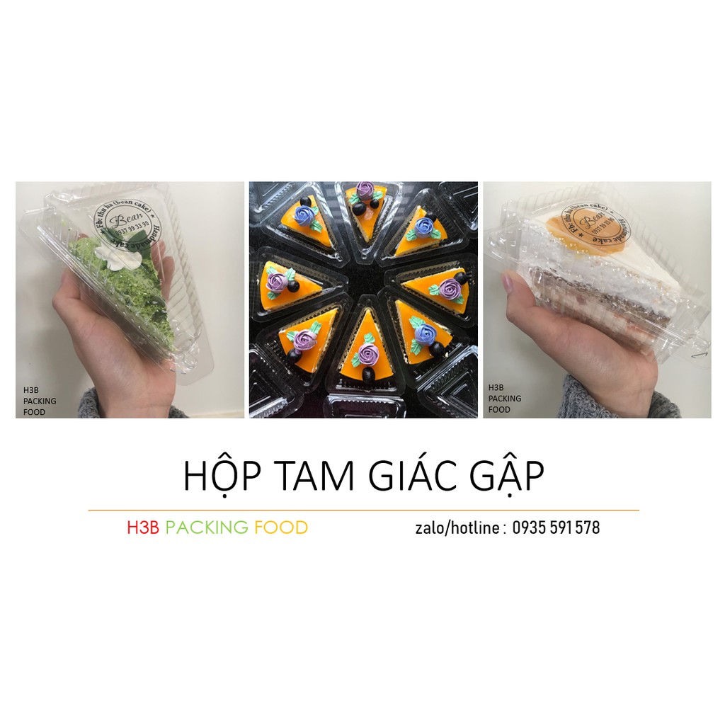 Hộp Tam Giác Gấp /  100 hộp