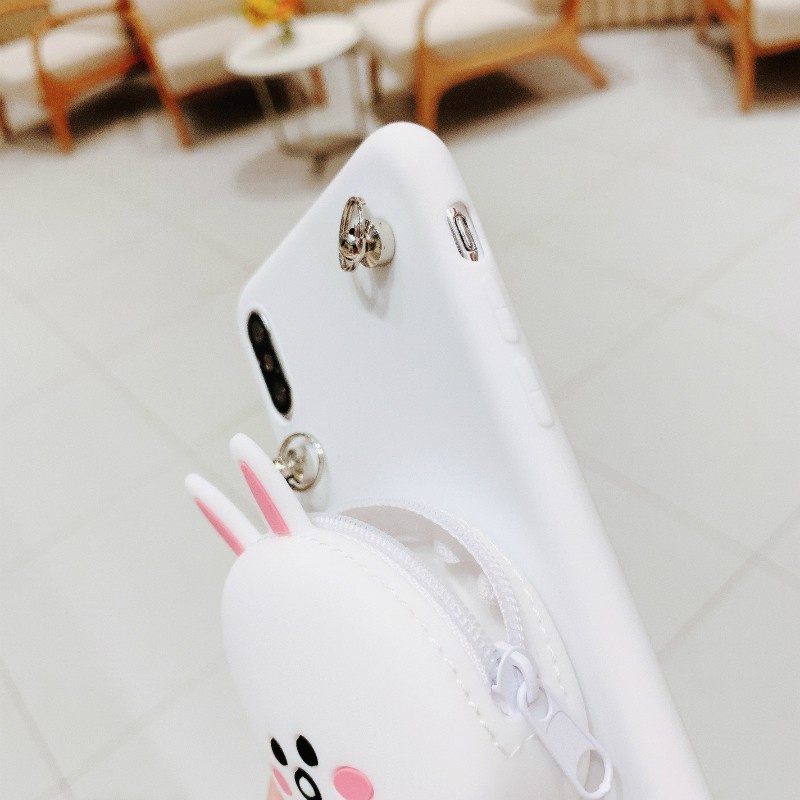 vivo 1609 1606 1611 1610 1601 1603 1716 1723 1718 1726 1713 1714 1724 1725 1727 1728 1719 Cartoon Kitty Cat silicone wallet mobile phone protective case Cute rabbit backpack Lanyard Mobile Phone soft shell Fashion small backpack tethers mobile phone shell