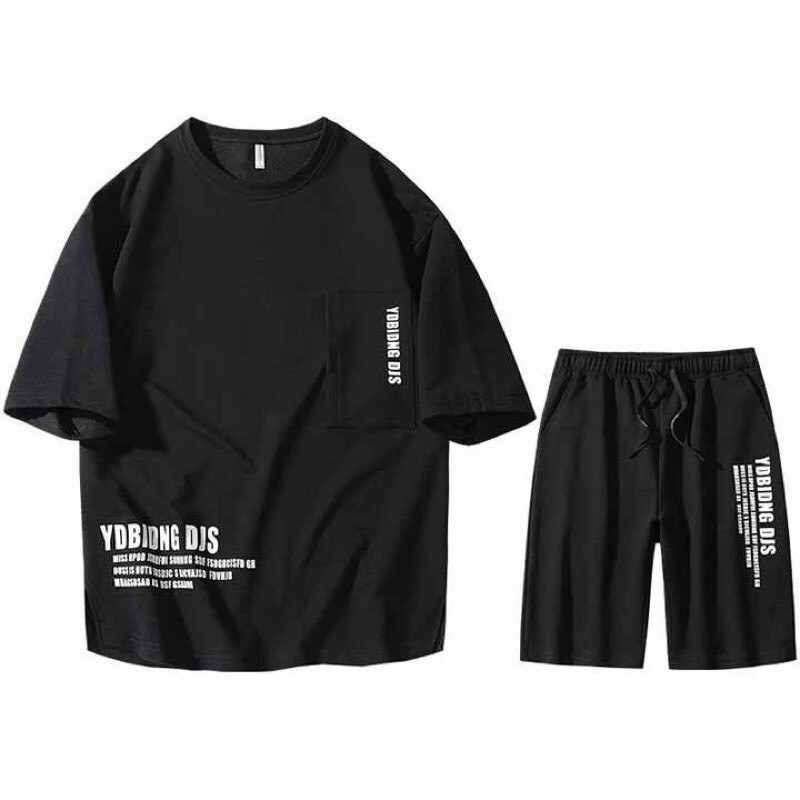 Set bộ đồ thể thao Nam Unisex ( áo thun+ quần short ) In chữ Họa tiết thời trang cao cấp