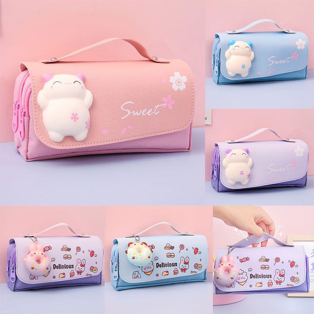 Túi Đựng Bút Họa Tiết Mèo Xinh Xắn Dành Cho Nữ