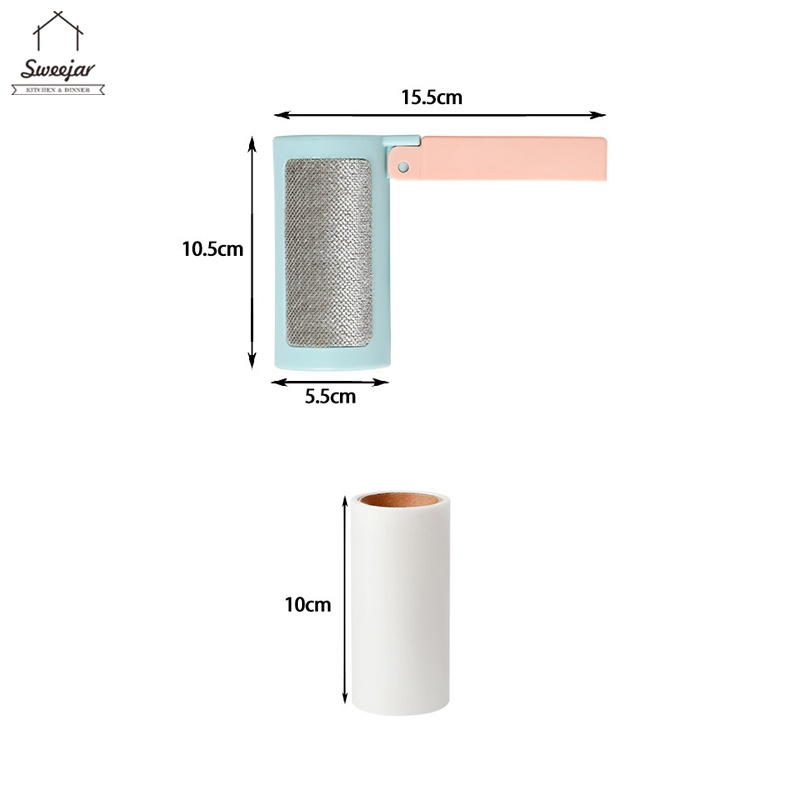 Cây lăn bụi/ xơ vải tĩnh điện SWEEJAR thiết kế 2 trong 1 đa năng tiện lợi chất lượng cao