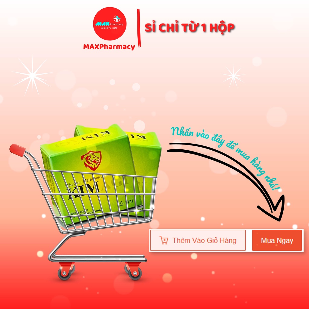 HỘP 10 CHAI Dầu gió KIM nước xanh Agi Herbal Hương thơm thư giãn, Giữ ấm cơ thể 6ml - MAXpharmacy