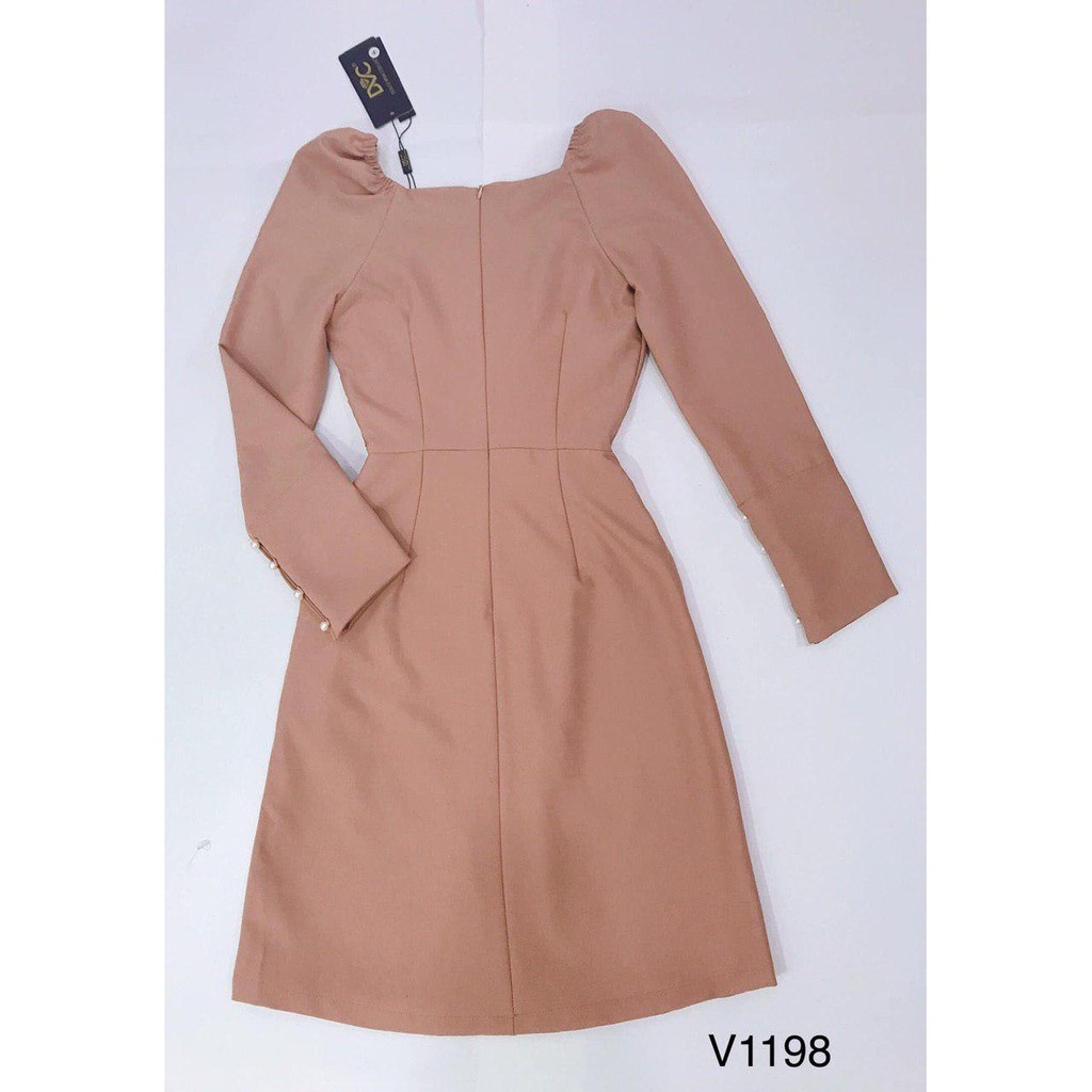 [ xả kho ] MiD Đầm xòe màu nude thiết kế V1198 Mie Design kèm ảnh thật