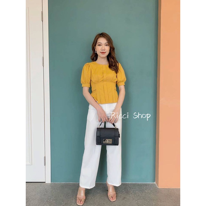ÁO TAY BỒNG XẾP LY TRƯỚC KÉO KHÓA SAU