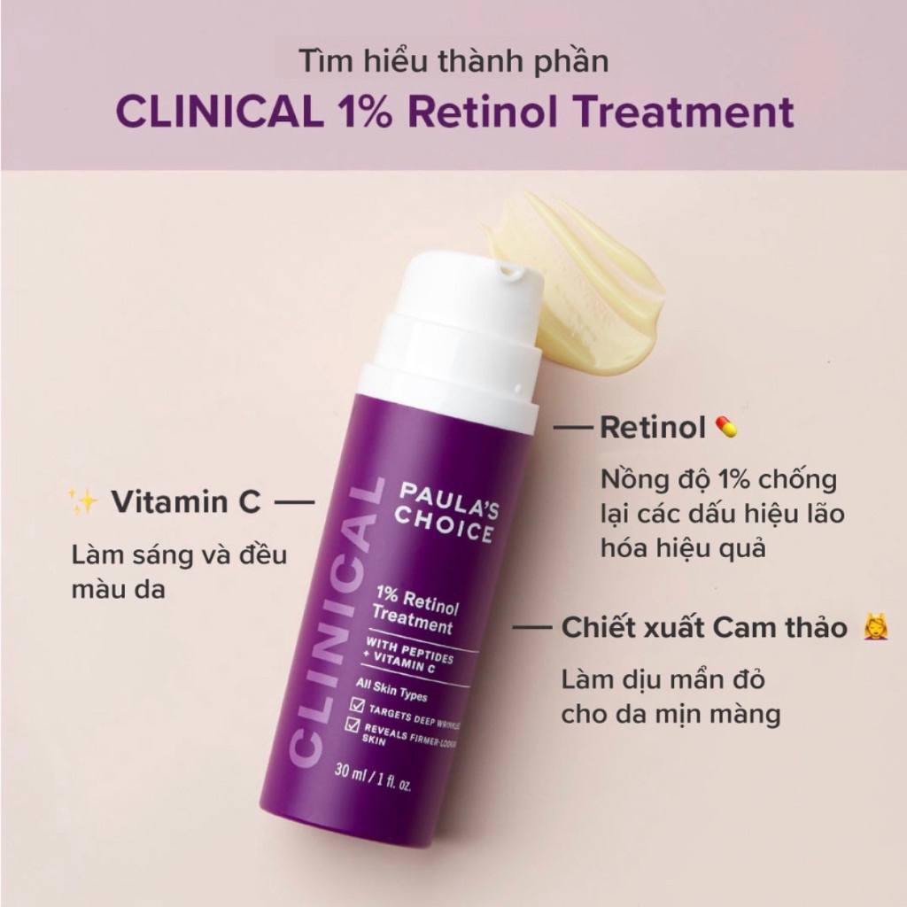 Kem dưỡng trắng da chống lão chuyên sâu 1% Retinol Paula’s Choice TM06