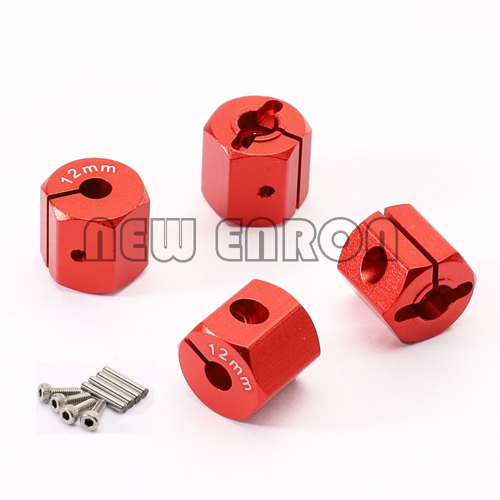 4p Nhôm 12mm Bánh xe Hex Hub Độ dày 10mm hoặc 12mm cho 1/10 RC Crawler Car Axial SCX10 90046 Tamiya MST TRX4 RC4WD Pa