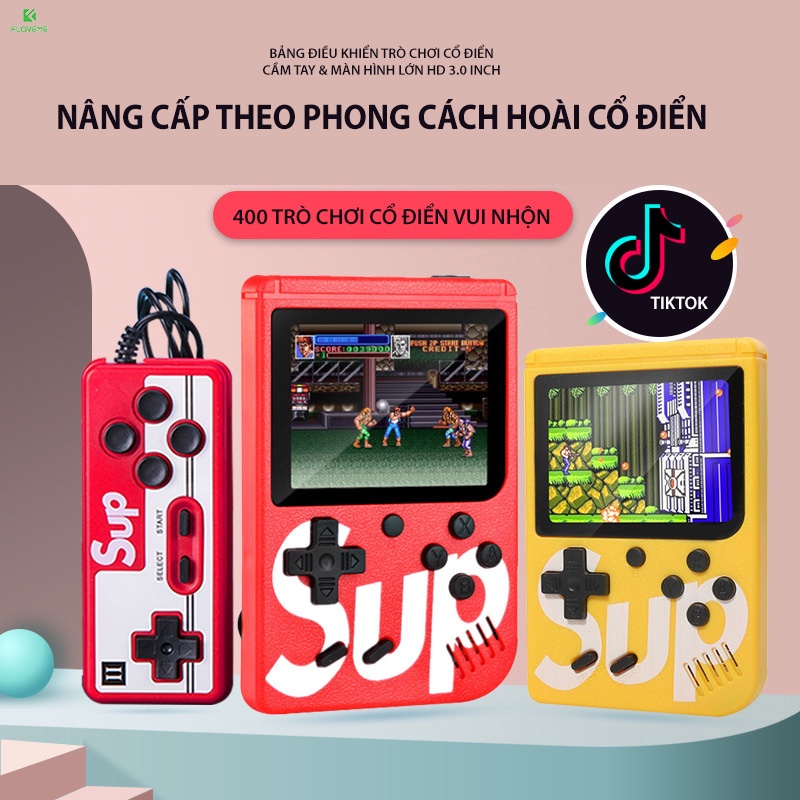 Máy Chơi Game Cầm Tay Sup Giá Rẻ 400 Trò - Kèm Tay Cầm Chơi Game Được 2 Người - Gaming Loại: AVG, ACT, RPG - Pin Lithium