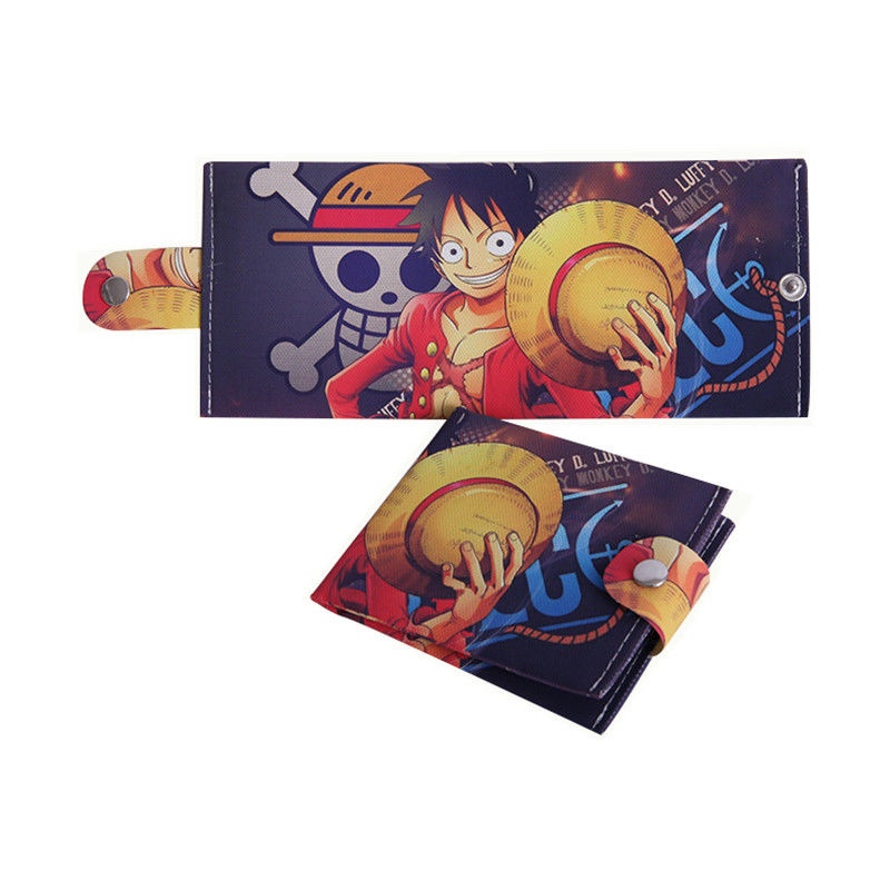 Ví Canvas Siêu Mỏng In Hình One Piece Có Khóa Kéo Đựng Tiền Xu Tiện Dụng