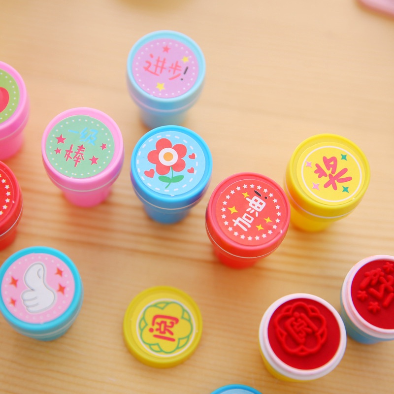 Bộ Con Dấu In Hình Biểu Cảm Khuôn Mặt Sáng Tạo Giáo Dục Cho Mẹ Và Bé