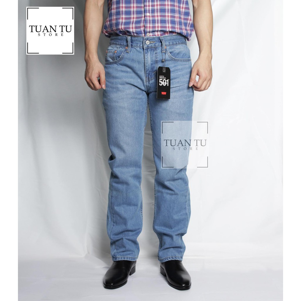 Quần jean dài nam ống suông Lv 501 (Form suông,chất vải ko co dãn,ống quần 20cm) S17 | BigBuy360 - bigbuy360.vn