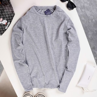 [Có Size 95kg] Áo thun dài tay thu đông, cổ tròn, mềm mại, dễ chịu, thoáng mát, thấm mồ hôi