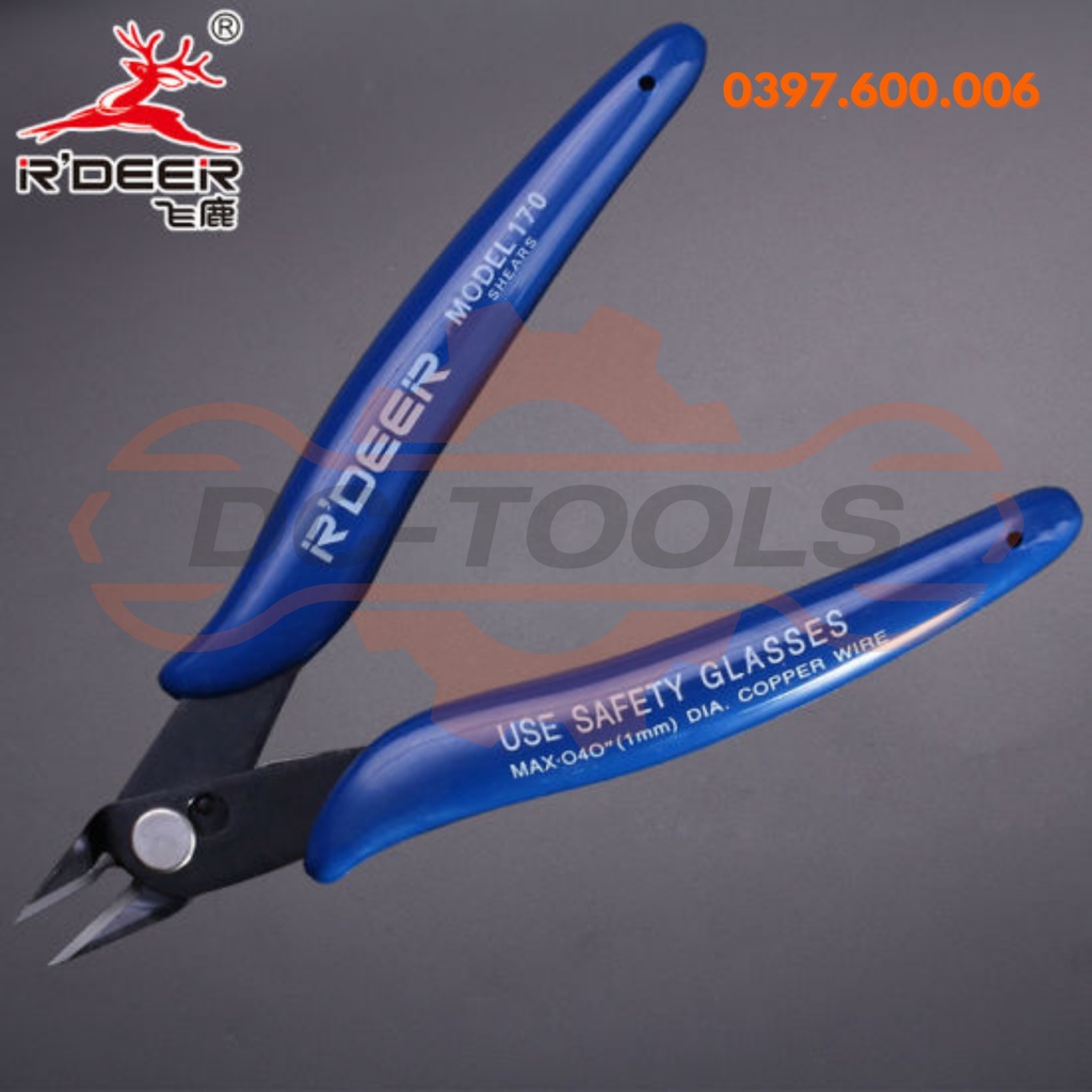 Kìm cắt chân linh kiện R'DEER 170 5 inch/ 125mm CHÍNH HÃNG DCTOOLS (KHO SỈ)