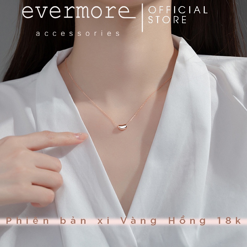 Dây chuyền bạc EVERMORE, vòng cổ bạc hạt đậu Magic Bean phong cách thanh lịch, minimalism - D047