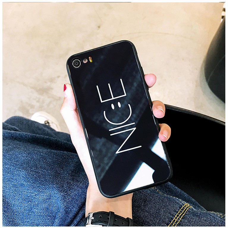 ốp lưng iphone 7 plus NICE in trên kính cường lực cho iphone 6 7 8 xr xsmax 11 promax k237 [FREESHIP đơn 50k]