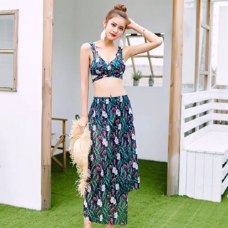 Bộ đồ bơi 2 mảnh 3 chi tiết sexy bikini đi biển hè 2019