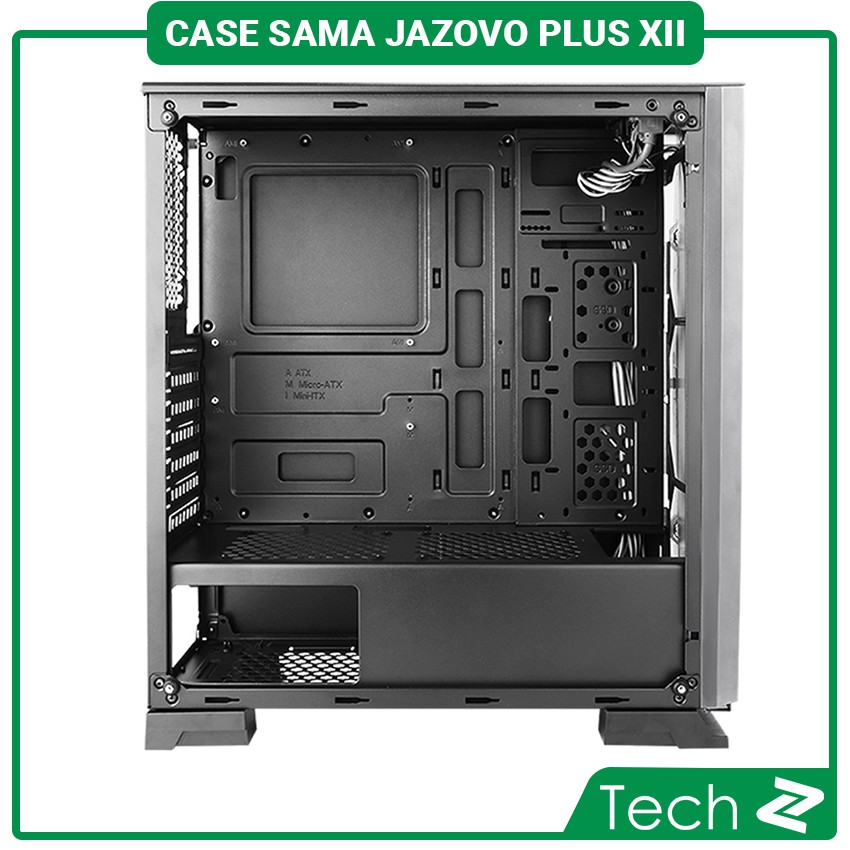 Vỏ Case SAMA Jazovo plus XII (Mid Tower/Màu Đen/Led RGB)