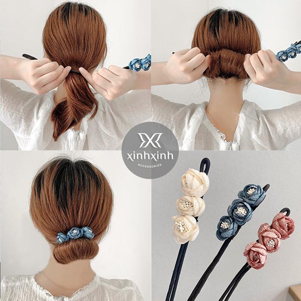 Dụng cụ kẹp búi tóc, thanh quấn tóc dẻo thông minh Hot Trend Hàn Quốc - Xinh Xinh Accessories