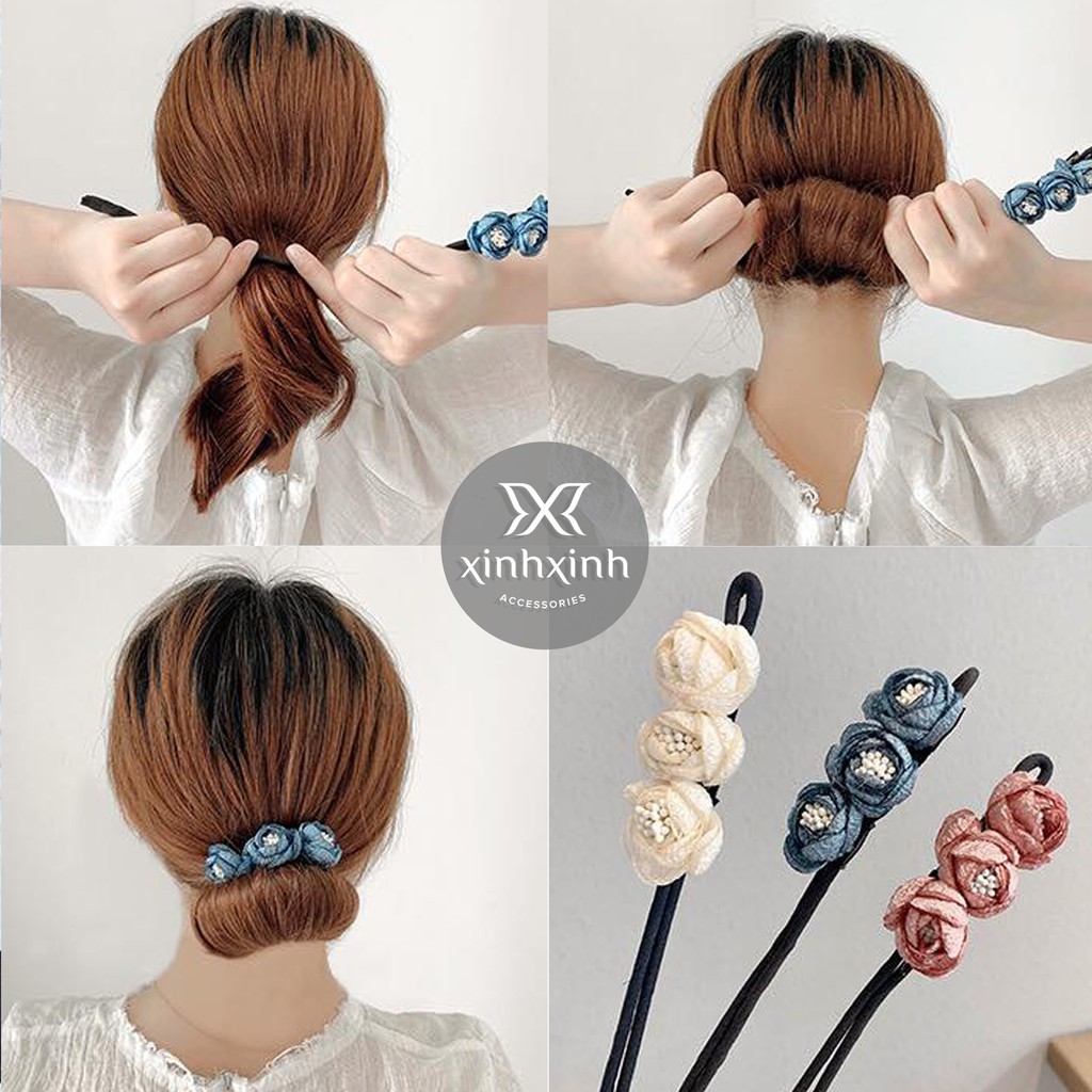Dụng cụ kẹp búi tóc, thanh quấn tóc dẻo thông minh Hot Trend Hàn Quốc - Xinh Xinh Accessories