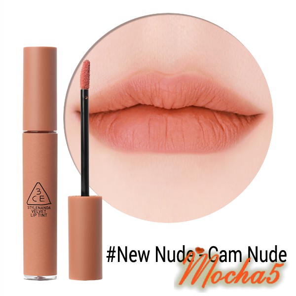 Son kem lì 3CE Velvet Lip Tint cực nhẹ môi NEW NUDE màu Cam Đất siêu tây