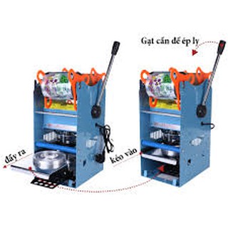 Máy dán miệng cốc , máy dập nắp ly ET-D6