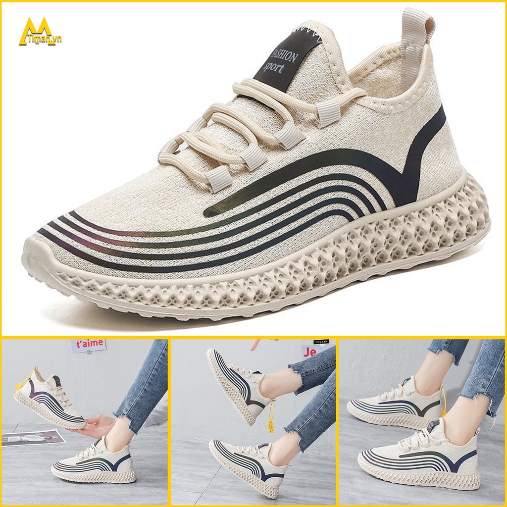 Giày thể thao nữ, sneaker TIMAN HT02 thời trang chống trượt bảo hành 1 năm