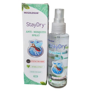 [HÀNG CTY CHÍNH HÃNG] Xịt chống muỗi Staydry 70ml